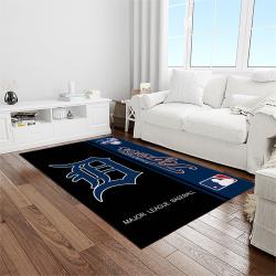 MLB Detroit Tigers Baseball Team Logo Rectangle Area Rug DT02