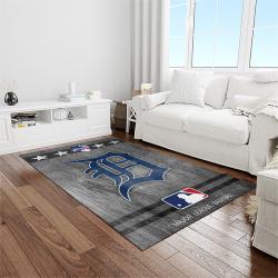 MLB Detroit Tigers Baseball Team Logo Rectangle Area Rug DT03