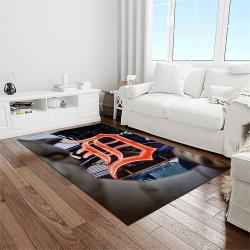 MLB Detroit Tigers Baseball Team Logo Rectangle Area Rug DT21