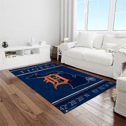 MLB Detroit Tigers Baseball Team Logo Rectangle Area Rug DT23