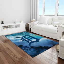MLB Detroit Tigers Baseball Team Logo Rectangle Area Rug DT26
