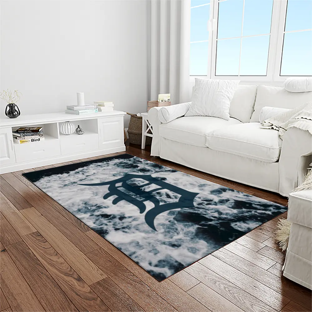 MLB Detroit Tigers Baseball Team Logo Rectangle Area Rug DT28