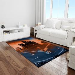 MLB Detroit Tigers Baseball Team Logo Rectangle Area Rug DT30
