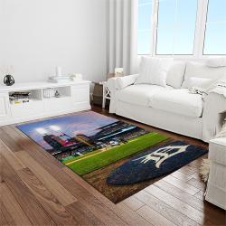 MLB Detroit Tigers Baseball Team Logo Rectangle Area Rug DT31