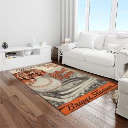 MLB Detroit Tigers Baseball Team Logo Rectangle Area Rug DT41