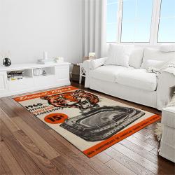 MLB Detroit Tigers Baseball Team Logo Rectangle Area Rug DT42