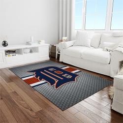 MLB Detroit Tigers Baseball Team Logo Rectangle Area Rug DT44