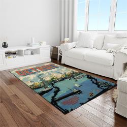 MLB Detroit Tigers Baseball Team Logo Rectangle Area Rug DT47