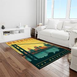 MLB Detroit Tigers Baseball Team Logo Rectangle Area Rug DT49