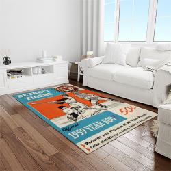 MLB Detroit Tigers Baseball Team Logo Rectangle Area Rug DT55