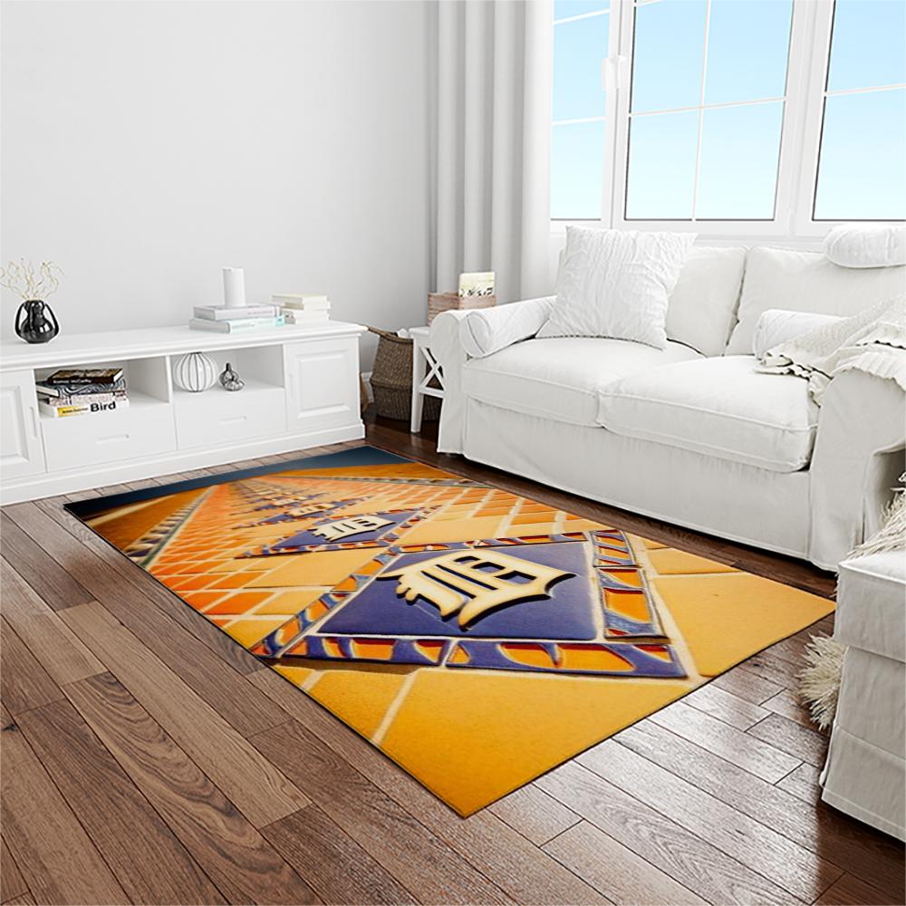 MLB Detroit Tigers Baseball Team Logo Rectangle Area Rug DT59