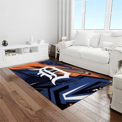 MLB Detroit Tigers Baseball Team Logo Rectangle Area Rug DT64