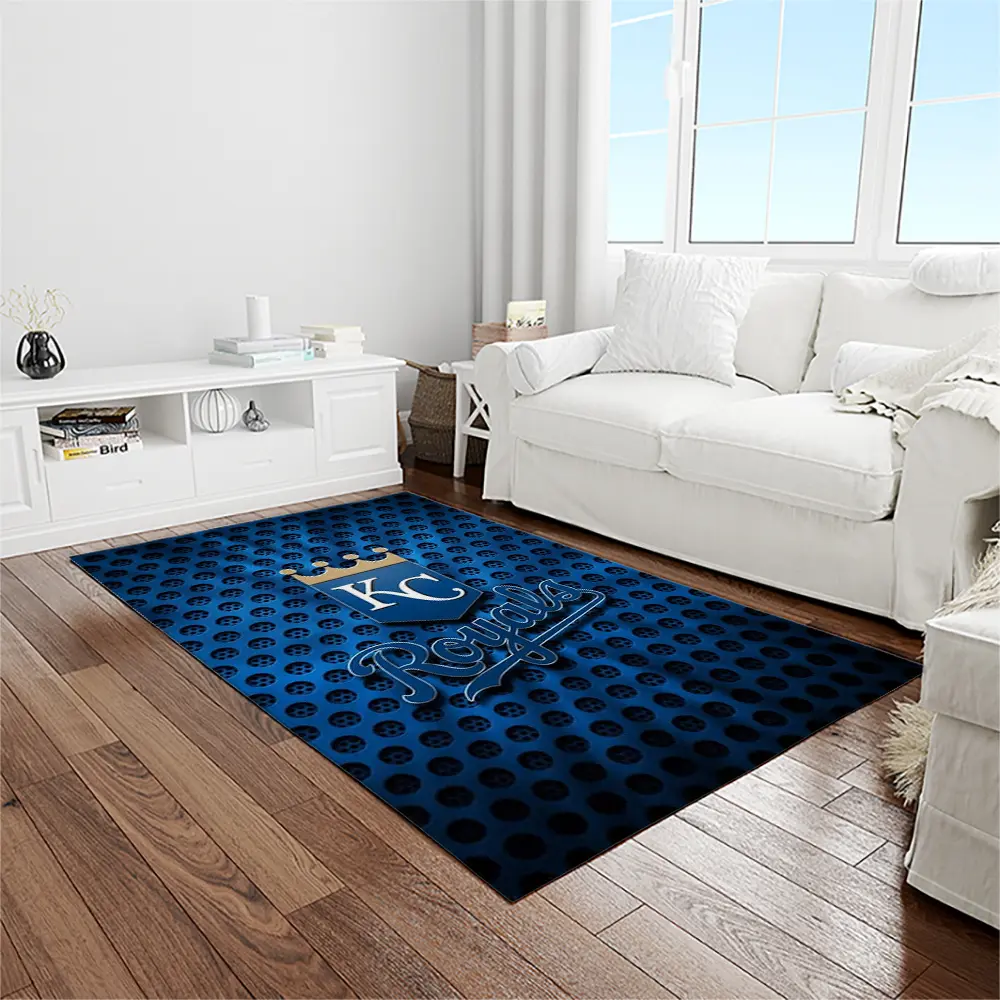 MLB Kansas City Royals Baseball Team Logo Rectangle Area Rug KCR35
