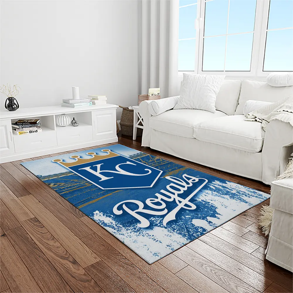 MLB Kansas City Royals Baseball Team Logo Rectangle Area Rug KCR57