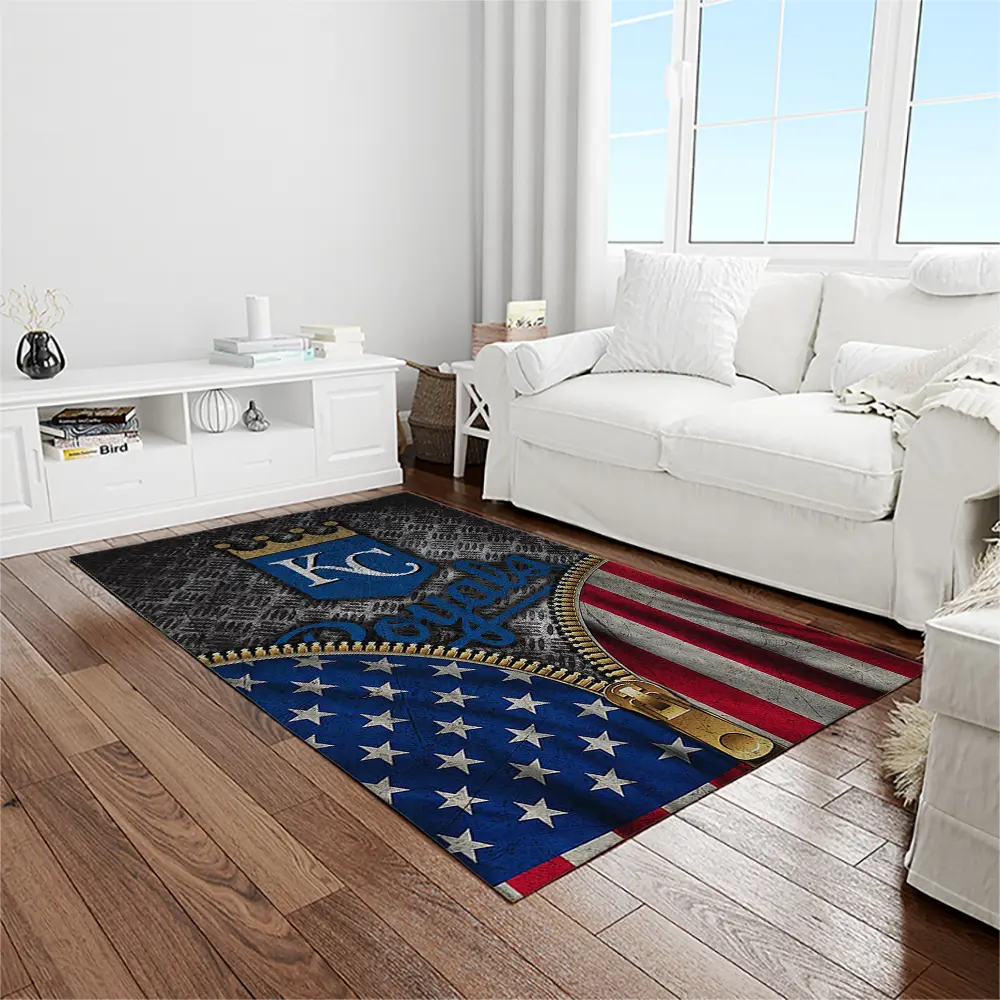 MLB Kansas City Royals Baseball Team Logo Rectangle Area Rug KCR66