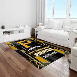 MLB Pittsburgh Pirates Baseball Team Logo Rectangle Area Rug PP01