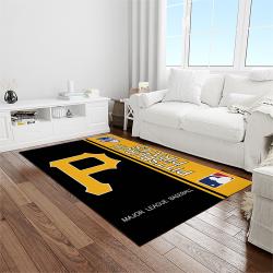 MLB Pittsburgh Pirates Baseball Team Logo Rectangle Area Rug PP04