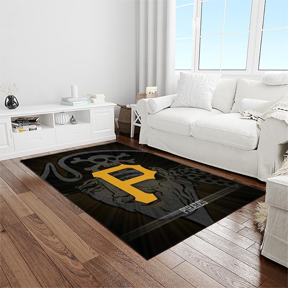 MLB Pittsburgh Pirates Baseball Team Logo Rectangle Area Rug PP05