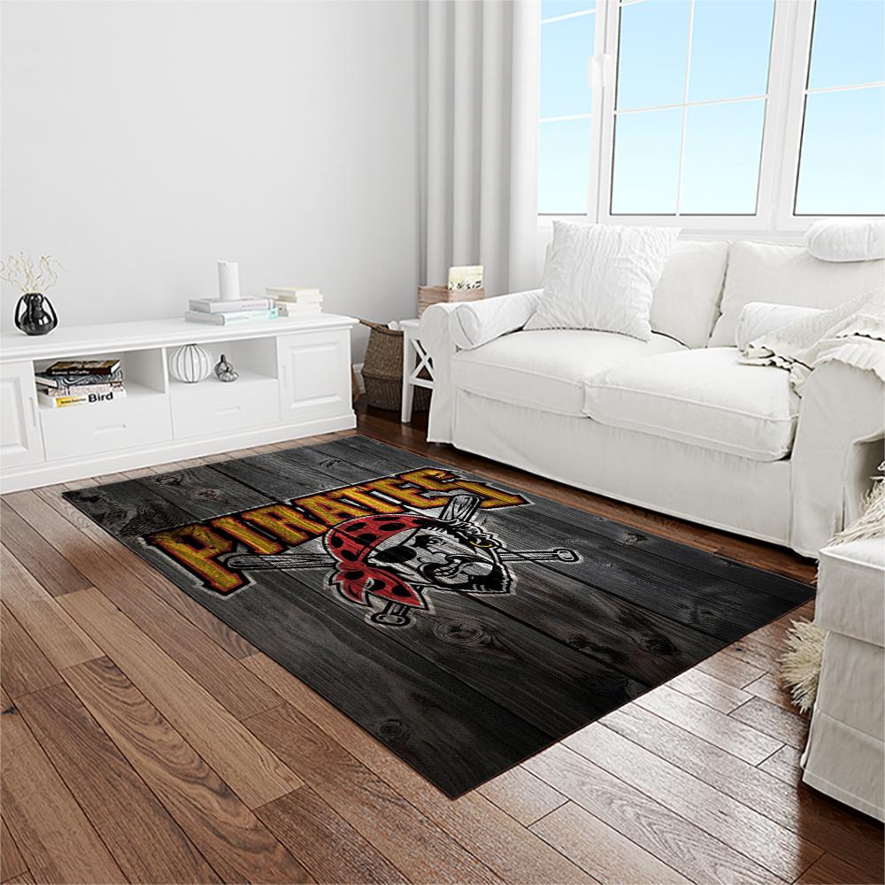 MLB Pittsburgh Pirates Baseball Team Logo Rectangle Area Rug PP08