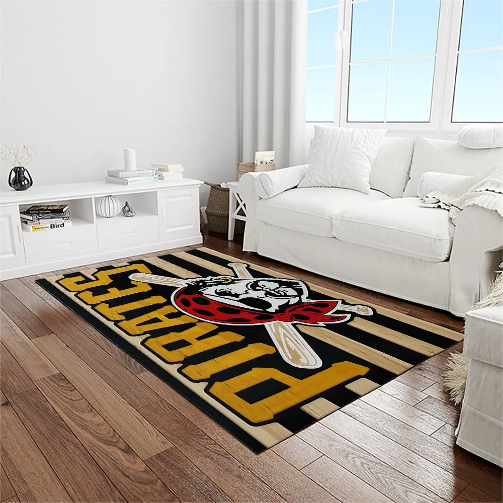 MLB Pittsburgh Pirates Baseball Team Logo Rectangle Area Rug PP16