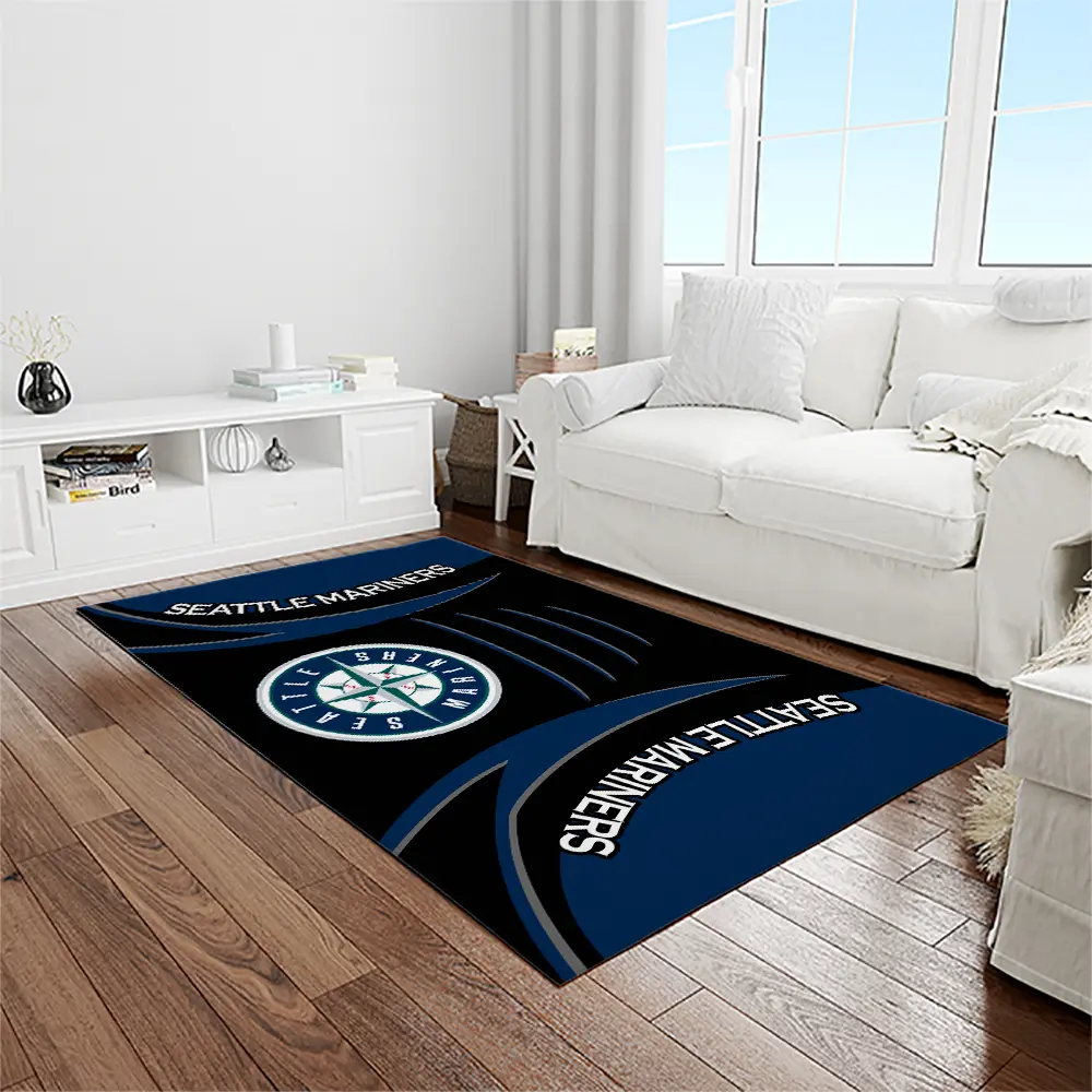 MLB Seattle Mariners Baseball Team Logo Rectangle Area Rug SM03
