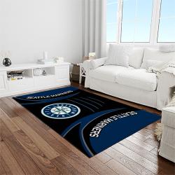 MLB Seattle Mariners Baseball Team Logo Rectangle Area Rug SM03