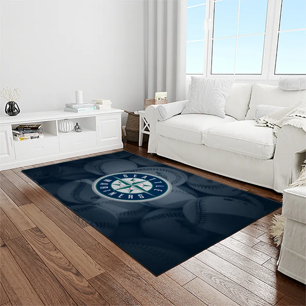 MLB Seattle Mariners Baseball Team Logo Rectangle Area Rug SM05