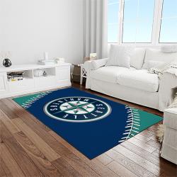 MLB Seattle Mariners Baseball Team Logo Rectangle Area Rug SM08