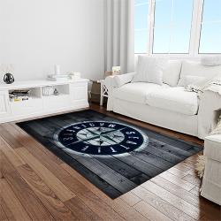 MLB Seattle Mariners Baseball Team Logo Rectangle Area Rug SM15