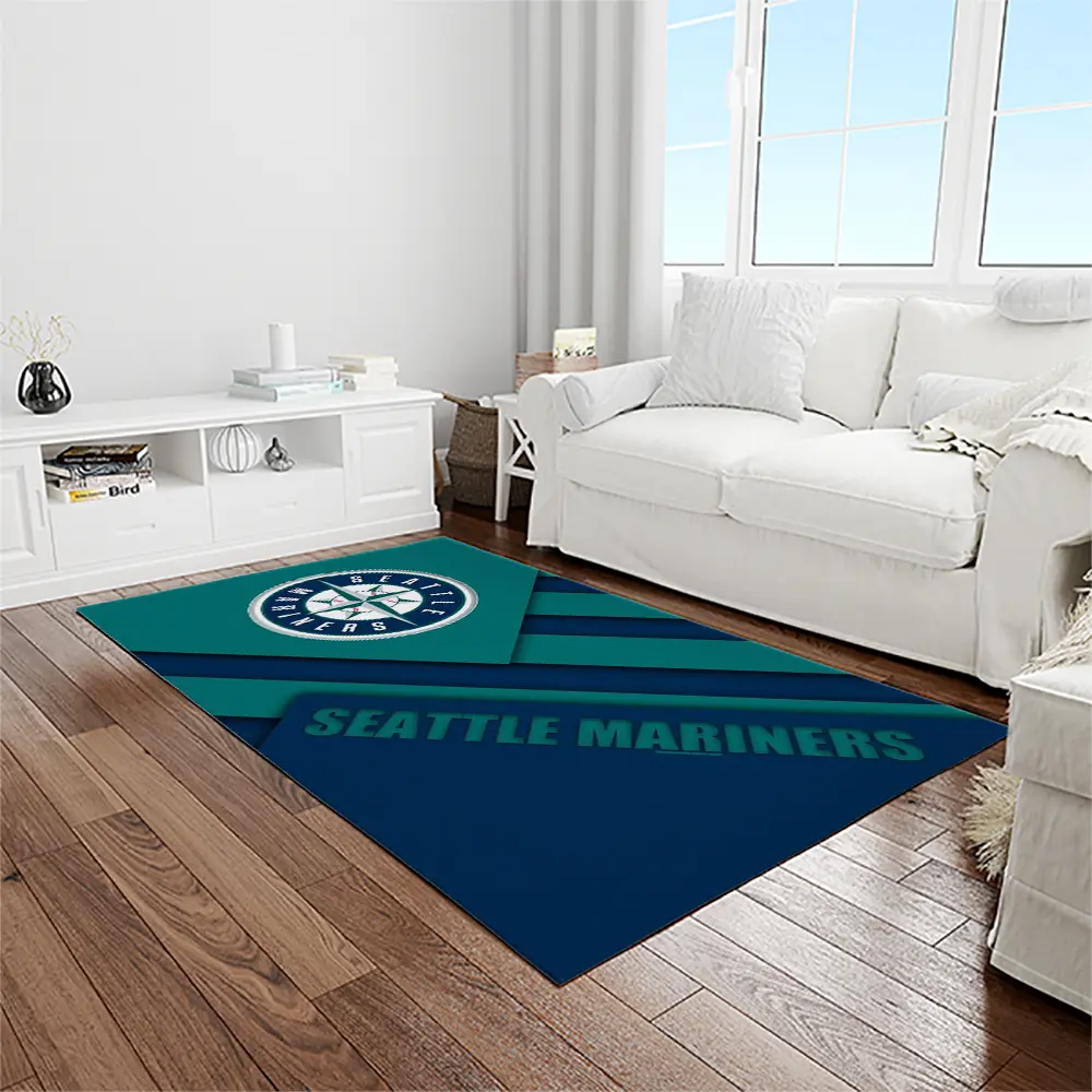 MLB Seattle Mariners Baseball Team Logo Rectangle Area Rug SM30