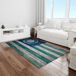 MLB Seattle Mariners Baseball Team Logo Rectangle Area Rug SM44