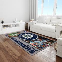 MLB Seattle Mariners Baseball Team Logo Rectangle Area Rug SM49