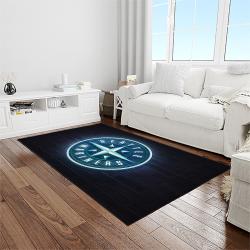 MLB Seattle Mariners Baseball Team Logo Rectangle Area Rug SM54
