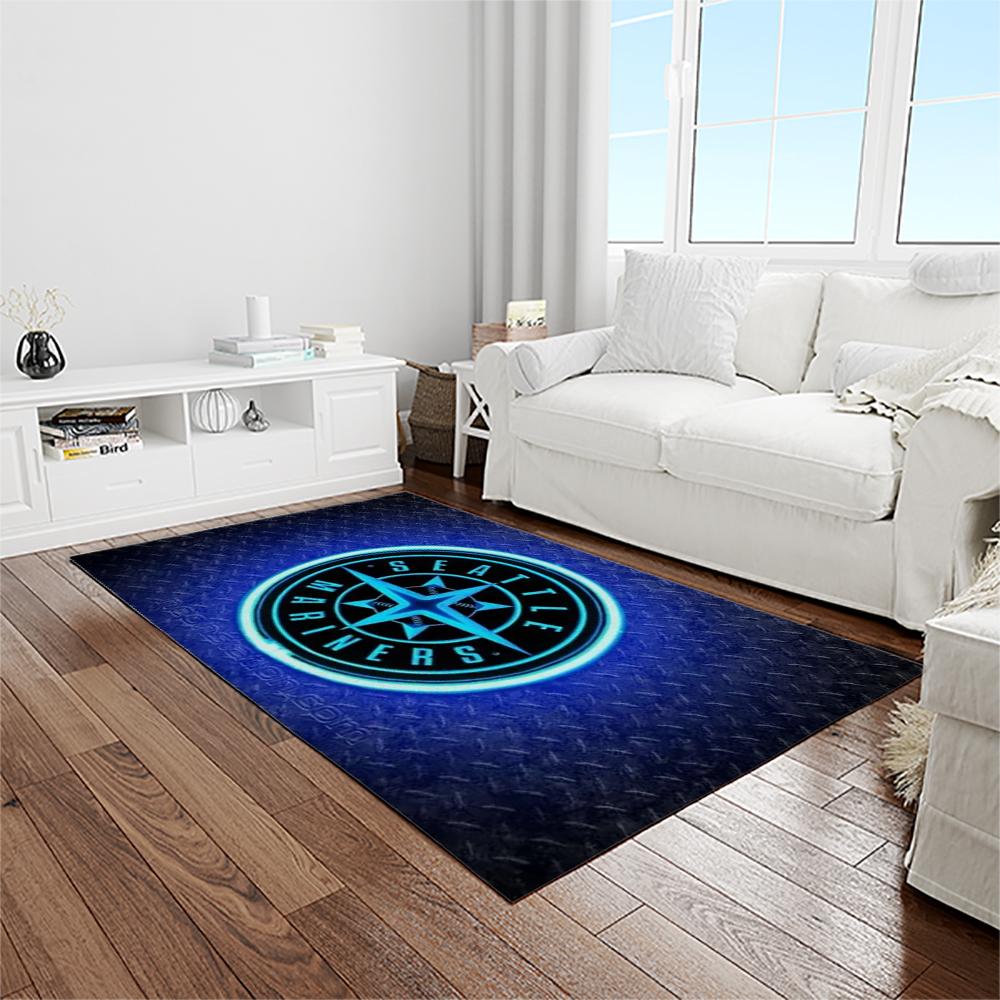 MLB Seattle Mariners Baseball Team Logo Rectangle Area Rug SM55