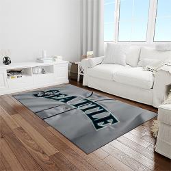 MLB Seattle Mariners Baseball Team Logo Rectangle Area Rug SM59