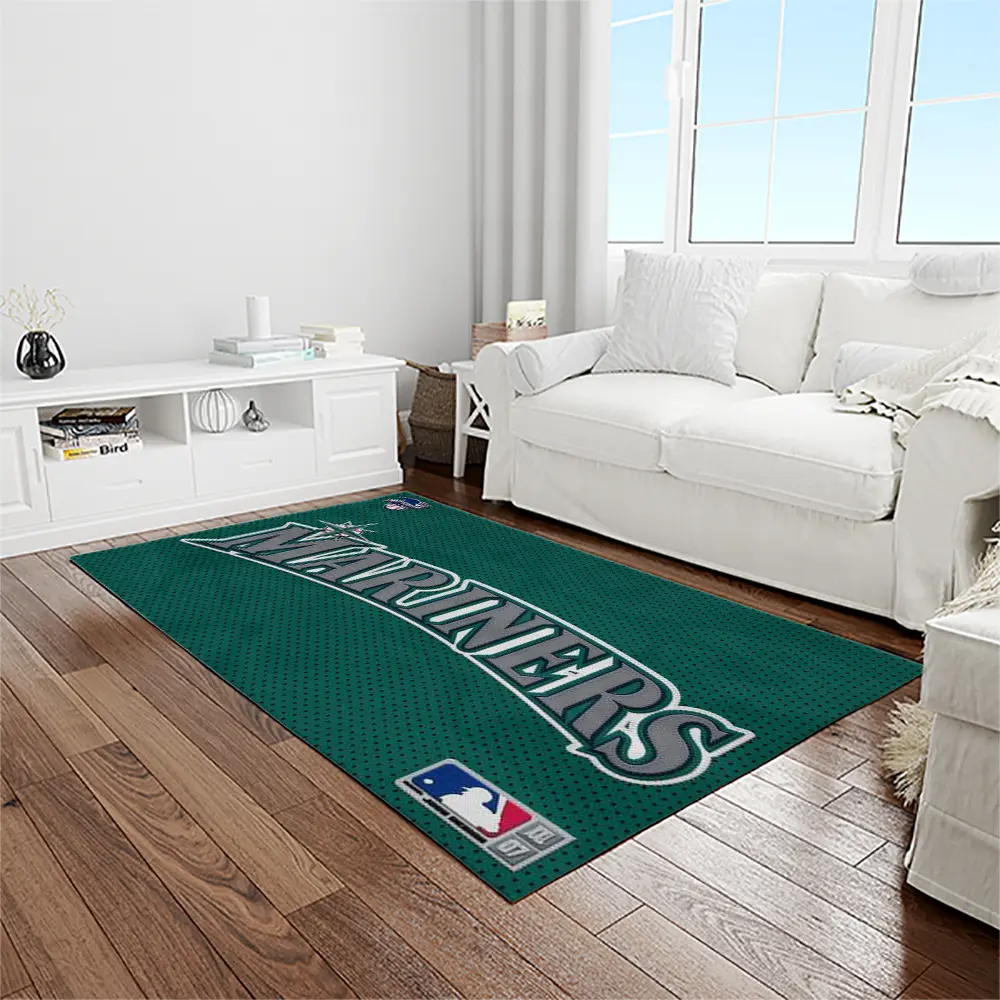 MLB Seattle Mariners Baseball Team Logo Rectangle Area Rug SM62