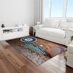 MLB Seattle Mariners Baseball Team Logo Rectangle Area Rug SM64