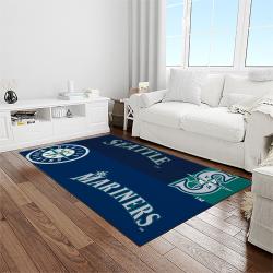 MLB Seattle Mariners Baseball Team Logo Rectangle Area Rug SM65