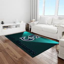 MLB Seattle Mariners Baseball Team Logo Rectangle Area Rug SM72