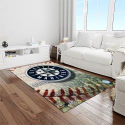 MLB Seattle Mariners Baseball Team Logo Rectangle Area Rug SM76