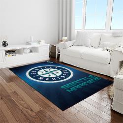 MLB Seattle Mariners Baseball Team Logo Rectangle Area Rug SM79