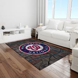 MLB Washington Nationals Baseball Team Logo Rectangle Area Rug WN11