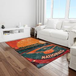 MLB Washington Nationals Baseball Team Logo Rectangle Area Rug WN12