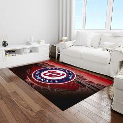 MLB Washington Nationals Baseball Team Logo Rectangle Area Rug WN18