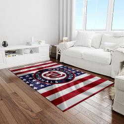 MLB Washington Nationals Baseball Team Logo Rectangle Area Rug WN19