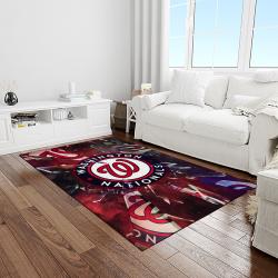 MLB Washington Nationals Baseball Team Logo Rectangle Area Rug WN22