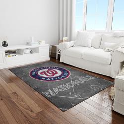 MLB Washington Nationals Baseball Team Logo Rectangle Area Rug WN24