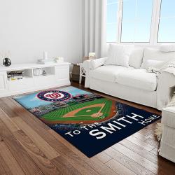 MLB Washington Nationals Baseball Team Logo Rectangle Area Rug WN25