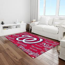 MLB Washington Nationals Baseball Team Logo Rectangle Area Rug WN33
