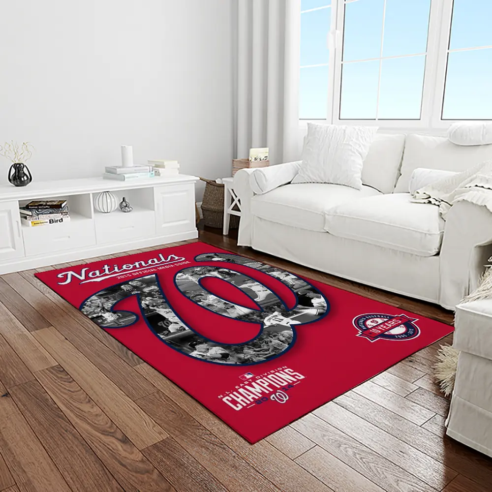 MLB Washington Nationals Baseball Team Logo Rectangle Area Rug WN37